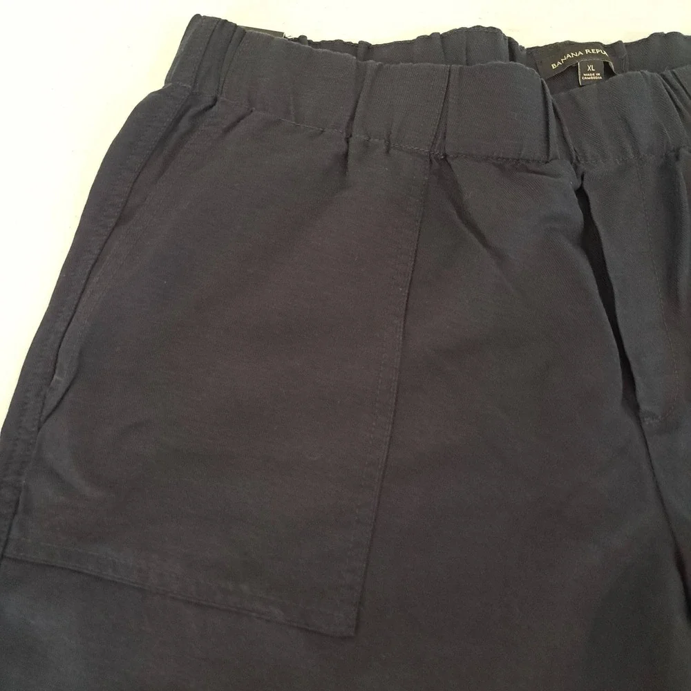 Banana Republic Womens Pants XL Black NWT Tapered Crop 1862-252